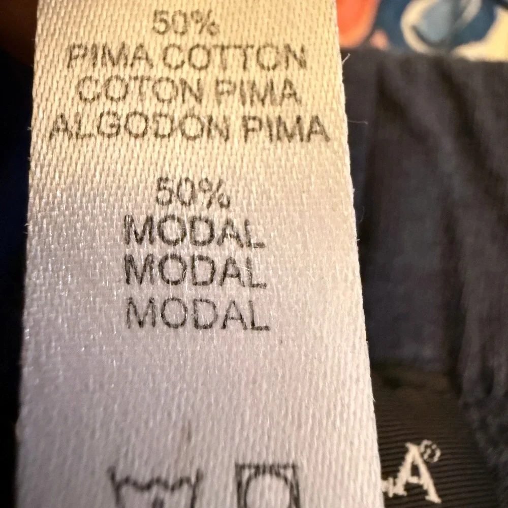 Cosabella Bella Pima Cotton Modal Pajama Set Womens M Navy Long Sleeve Shorts